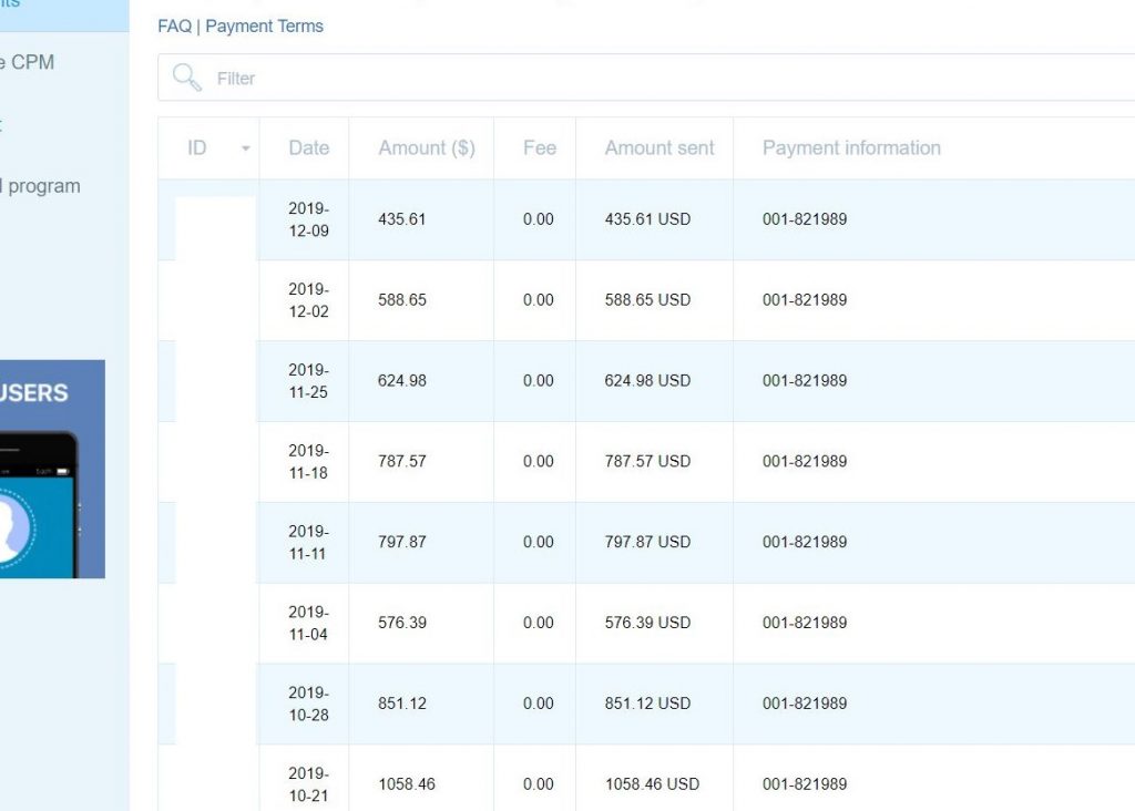 clickadu payment proof