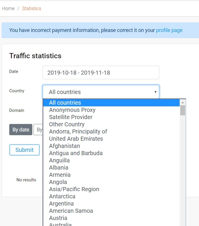 RiverTraffic statisics