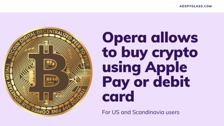 Opera allows to buy crypto