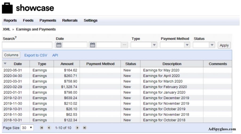 ShowCaseAds payment proof