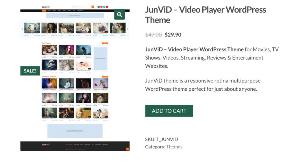 JunViD WordPress theme is suitable for movies, TV shows, streaming, reviews, and adult entertainment. It will fit everyone's expectations of being a responsive retina multipurpose theme.