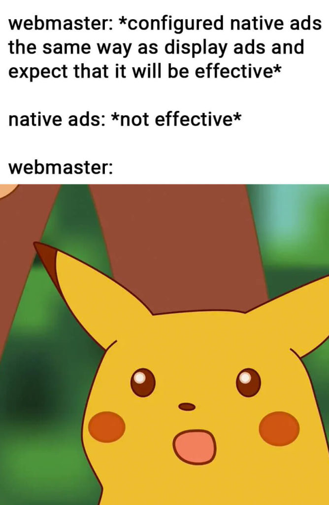 meme about native ads