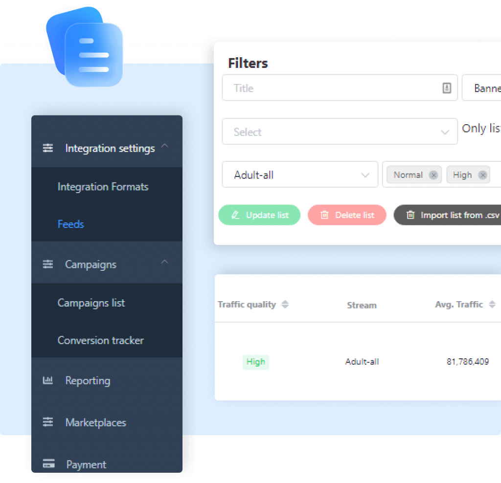 domain management in marketplace section